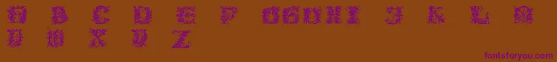 Flowerpower Font – Purple Fonts on Brown Background