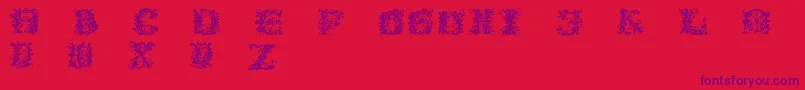 Czcionka Flowerpower – fioletowe czcionki na czerwonym tle