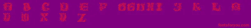 Flowerpower Font – Red Fonts on Purple Background