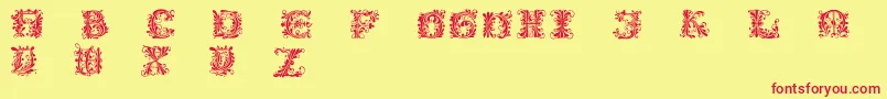 Flowerpower Font – Red Fonts on Yellow Background