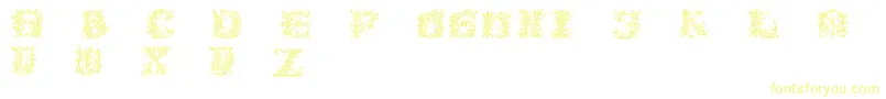 Flowerpower-Schriftart – Gelbe Schriften