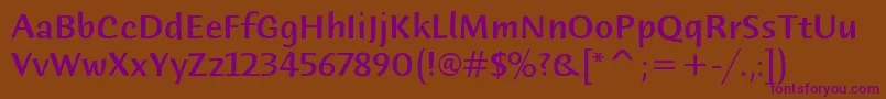 Шрифт HumanaSansItcMedium – фиолетовые шрифты на коричневом фоне