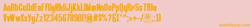 Blue.FishIrregularDemo Font – Orange Fonts on Pink Background