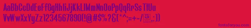 Blue.FishIrregularDemo Font – Purple Fonts on Red Background