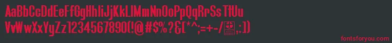 Blue.FishIrregularDemo Font – Red Fonts on Black Background
