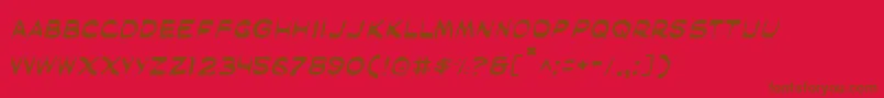 MaskedMarvelLight Font – Brown Fonts on Red Background