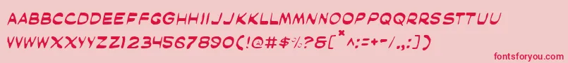 MaskedMarvelLight Font – Red Fonts on Pink Background
