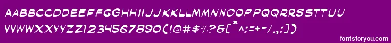 MaskedMarvelLight Font – White Fonts on Purple Background