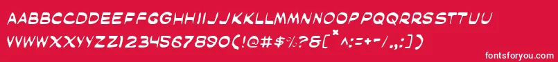 フォントMaskedMarvelLight – 赤い背景に白い文字