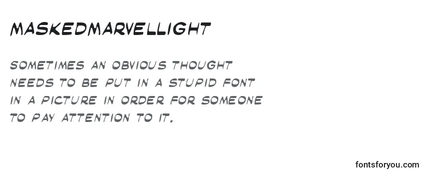 Review of the MaskedMarvelLight Font