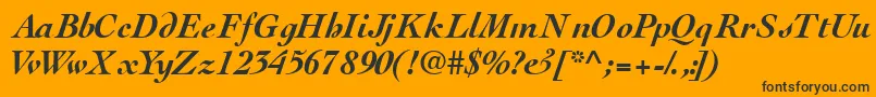 Thesisssk ffy Font – Black Fonts on Orange Background