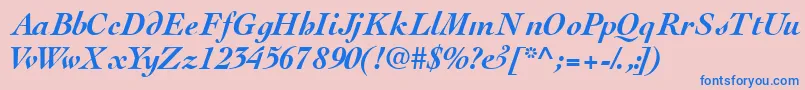 Thesisssk ffy Font – Blue Fonts on Pink Background