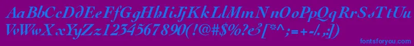 Thesisssk ffy Font – Blue Fonts on Purple Background