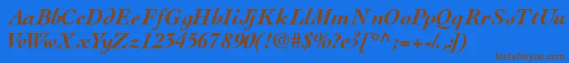 Thesisssk ffy Font – Brown Fonts on Blue Background