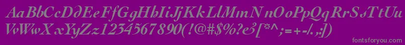 Thesisssk ffy Font – Gray Fonts on Purple Background