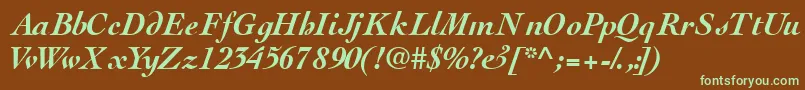 Thesisssk ffy Font – Green Fonts on Brown Background