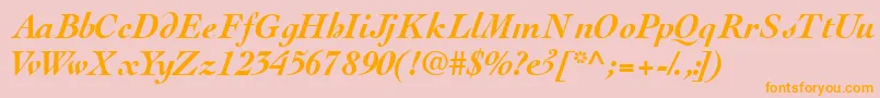 Thesisssk ffy Font – Orange Fonts on Pink Background