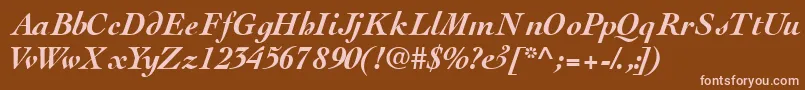 Thesisssk ffy Font – Pink Fonts on Brown Background