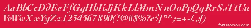 Thesisssk ffy Font – Pink Fonts on Red Background