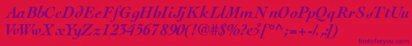 Thesisssk ffy Font – Purple Fonts on Red Background