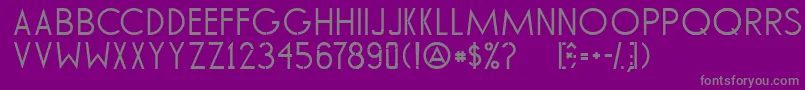 Tommy ffy Font – Gray Fonts on Purple Background