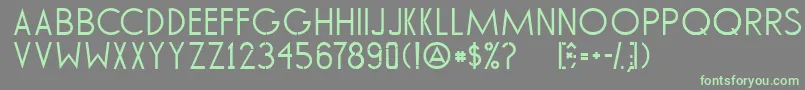 Tommy ffy Font – Green Fonts on Gray Background