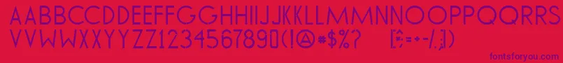 Tommy ffy Font – Purple Fonts on Red Background
