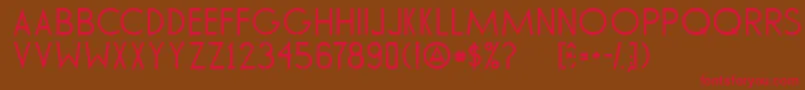Tommy ffy Font – Red Fonts on Brown Background