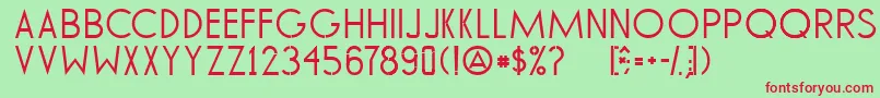 Tommy ffy Font – Red Fonts on Green Background