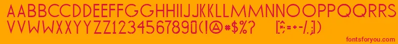 Tommy ffy Font – Red Fonts on Orange Background