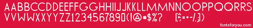 Tommy ffy Font – White Fonts on Red Background