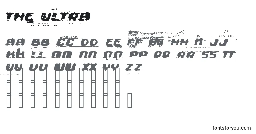 Шрифт The Ultra – алфавит, цифры, специальные символы