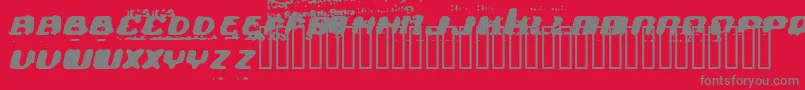 The Ultra Font – Gray Fonts on Red Background