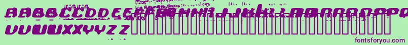 The Ultra-Schriftart – Violette Schriften auf grünem Hintergrund