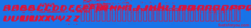 The Ultra-fontti – punaiset fontit sinisellä taustalla