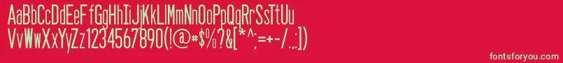 フォントSeasans – 赤い背景に緑の文字