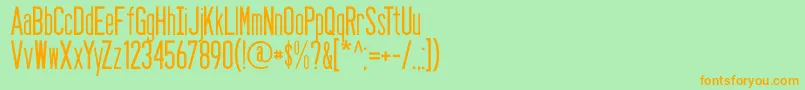 Seasans Font – Orange Fonts on Green Background