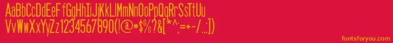 Seasans Font – Orange Fonts on Red Background