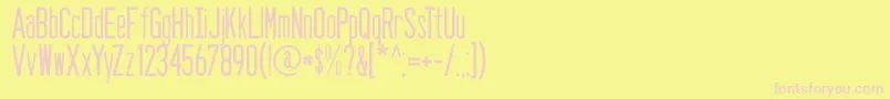 Seasans Font – Pink Fonts on Yellow Background