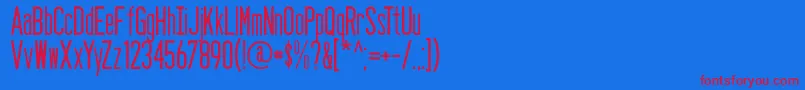 Seasans Font – Red Fonts on Blue Background