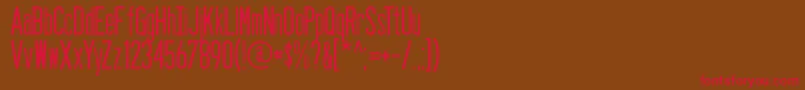 Seasans Font – Red Fonts on Brown Background