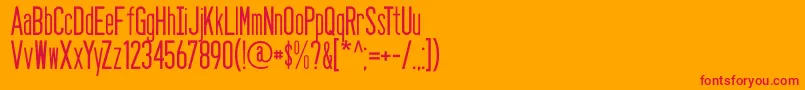 Seasans Font – Red Fonts on Orange Background