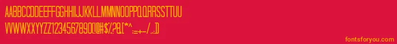 Talldark Font – Orange Fonts on Red Background