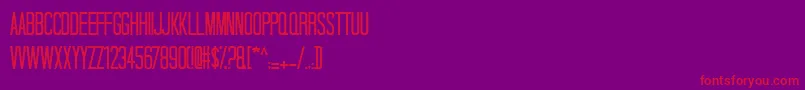 Police Talldark – polices rouges sur fond violet