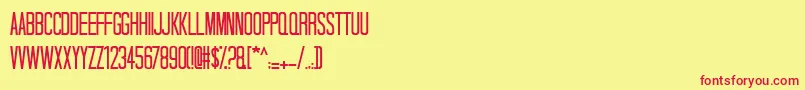 Talldark Font – Red Fonts on Yellow Background