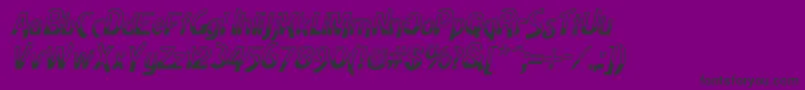 フォントHighnoonItalic – 紫の背景に黒い文字