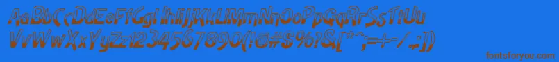 Шрифт HighnoonItalic – коричневые шрифты на синем фоне
