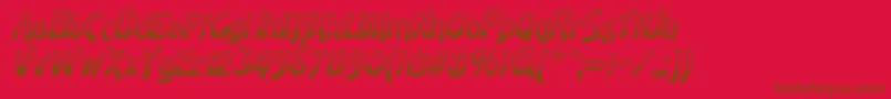 HighnoonItalic-fontti – ruskeat fontit punaisella taustalla