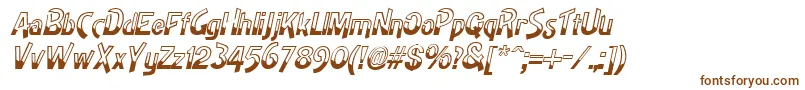 HighnoonItalic-fontti – ruskeat fontit valkoisella taustalla