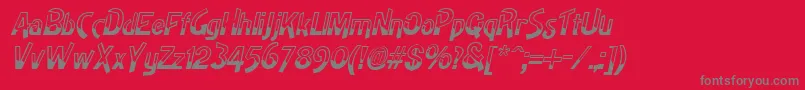 HighnoonItalic Font – Gray Fonts on Red Background